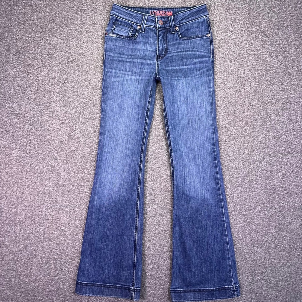 Cinch Lynden Jeans Women 25/0R Blue Flare Western Rodeo Cowgirl 26x31 MJ81454080
